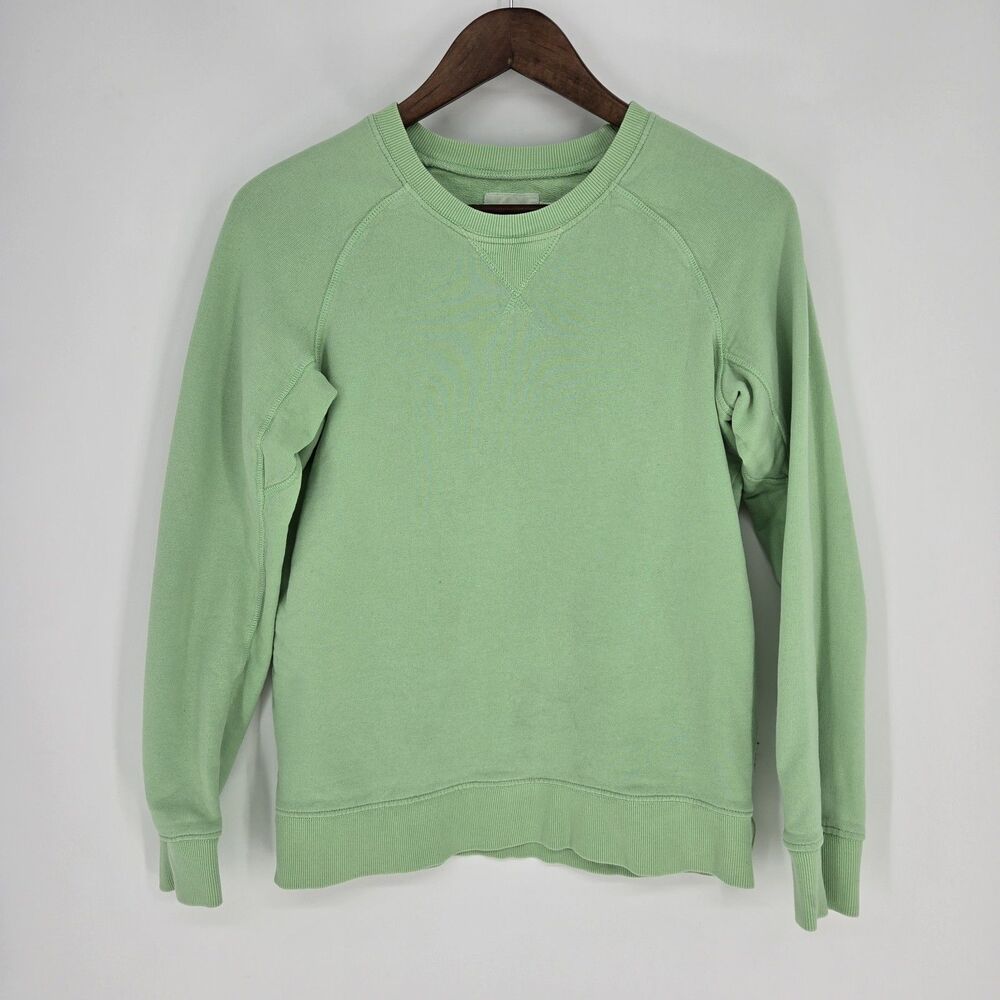 Pact Organic Cotton Green Crew Neck Sweatshirt Small